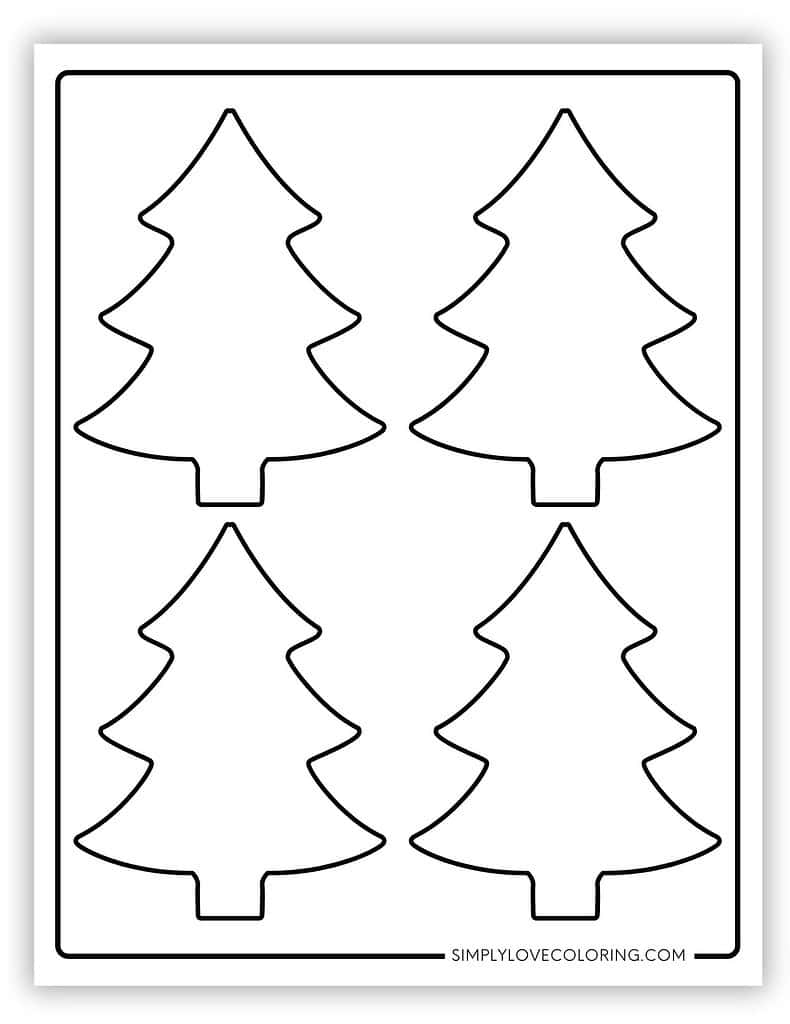 christmas tree templates (free pdf printables) - simply love coloring